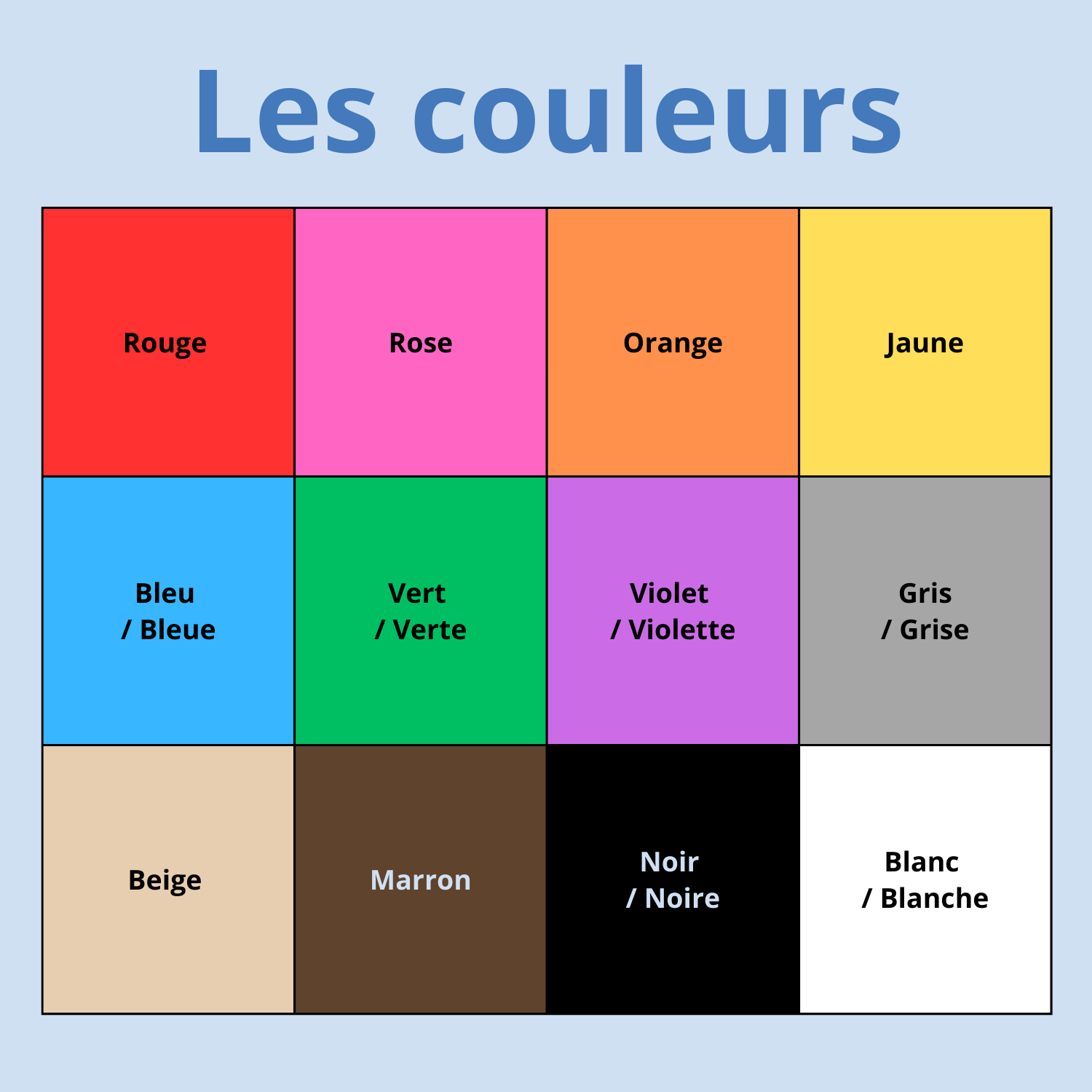 Slide couleurs